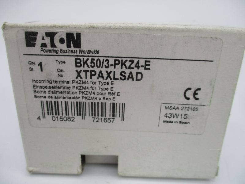 EATON BK50/3-PKZ4-E XTPAXLSAD 600VAC 120A NSMP