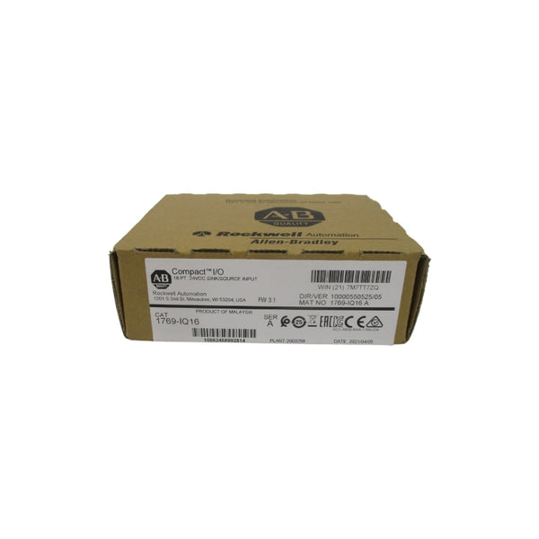ALLEN BRADLEY 1769-IQ16 SER. A F/W 3.1 24VDC DATE: 2021 NSFS