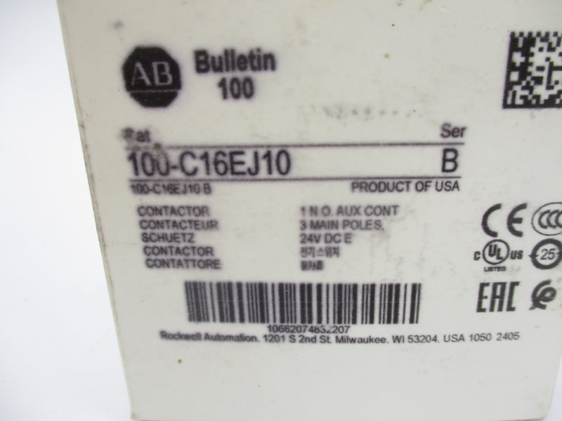 ALLEN BRADLEY 100-C16EJ10 SER. B 24VDC (WH) NSMP