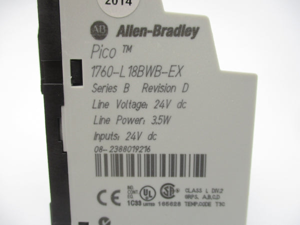 ALLEN BRADLEY 1760-L18BWB-EX SER. B 24VDC REV. D NSMP