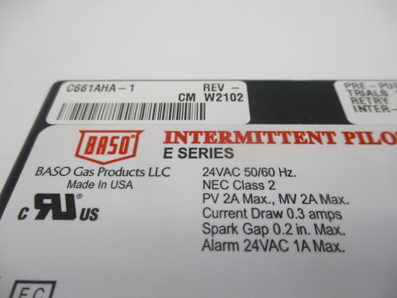 BASO C661AHA-1CJ 24VAC 2A NSMP