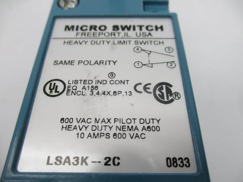 HONEYWELL LSA3K-2C 600VAC 10A NSMP