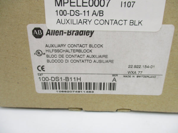 ALLEN BRADLEY 100-DS1-B11H SER. A 600VAC 10A NSMP