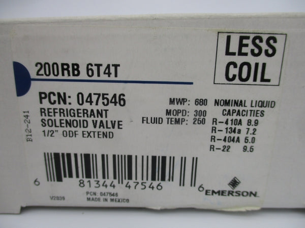 EMERSON 200RB6T4T 047546 1/2" NSMP