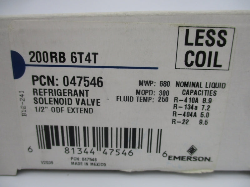 EMERSON 200RB6T4T 047546 1/2" NSMP