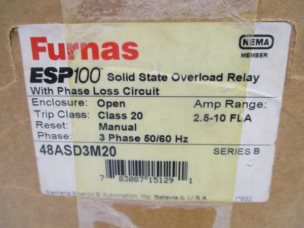 FURNAS 48ASD3M20 SER. B 2.5-10A NSMP