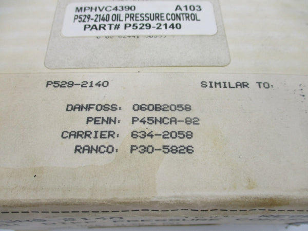 DANFOSS P529-2140 120/240V 6PSI NSMP