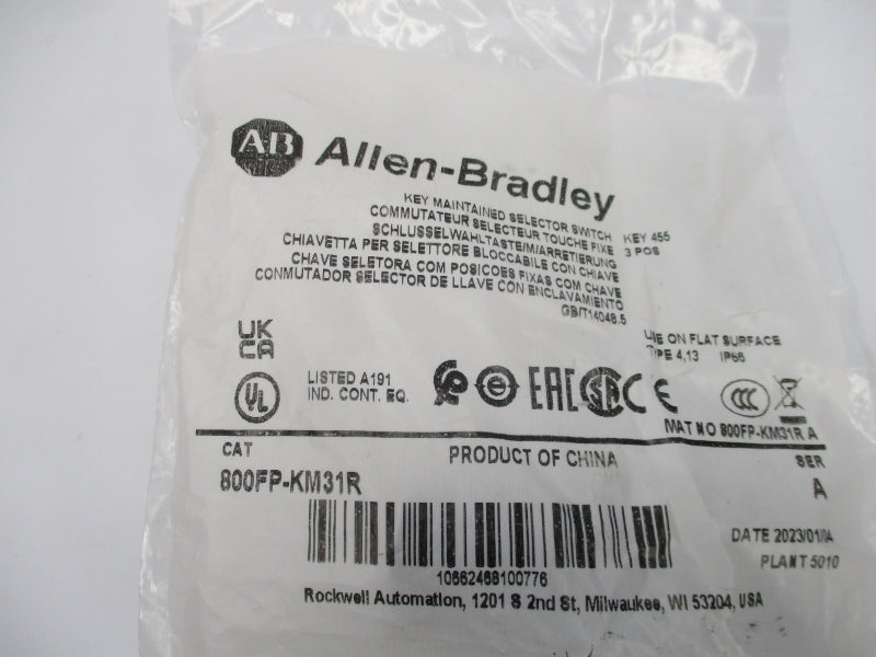 ALLEN BRADLEY 800FP-KM31R SER. A NSMP