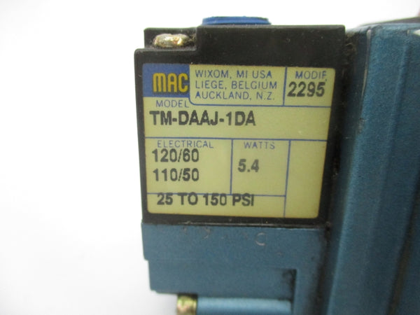 MAC 82A-CC-CAA-TM-DAAP-1DA 110/120V 25-150PSI UNMP