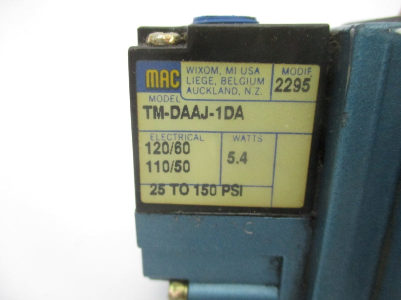 MAC 82A-CC-CAA-TM-DAAP-1DA 110/120V 25-150PSI UNMP