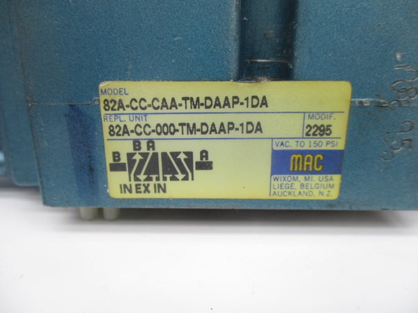 MAC 82A-CC-CAA-TM-DAAP-1DA 110/120V 25-150PSI UNMP