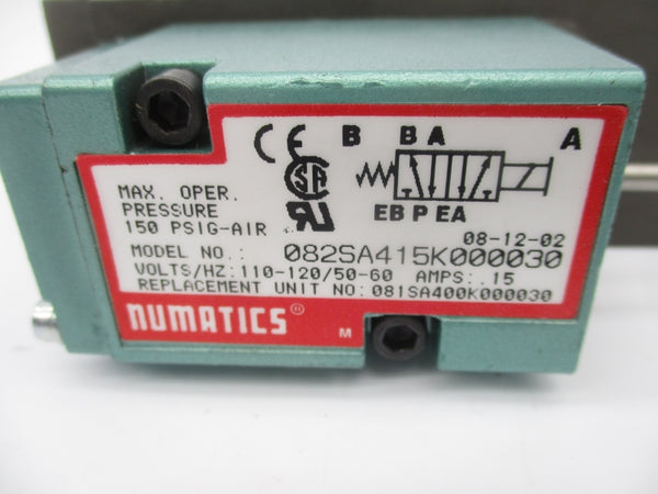 NUMATICS 082SA415K000030 150PSI (AS PICTURED) UNMP