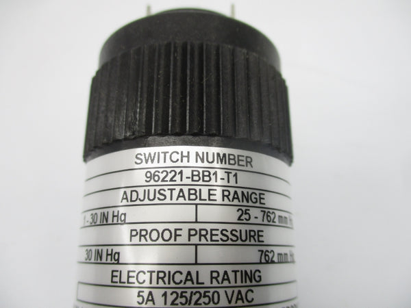 BARKSDALE 96221-BB1-T1 125/250VAC 5A UNMP