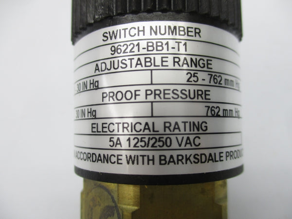 BARKSDALE 96221-BB1-T1 125/250VAC 5A UNMP
