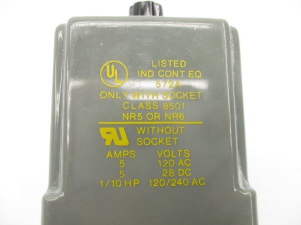 SQUARE D 8501JCK-23 120VAC 0.6-60S UNMP