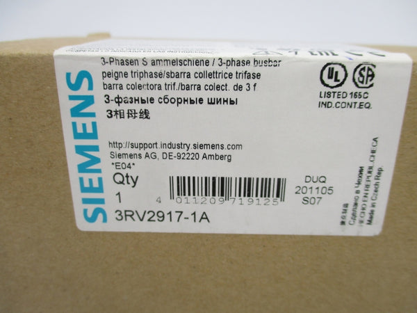 SIEMENS 3RV2917-1A 600VAC 63A NSMP