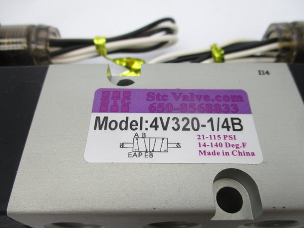 STC VALVE 4V320-1/4B 110VAC 21-115PSI NSMP