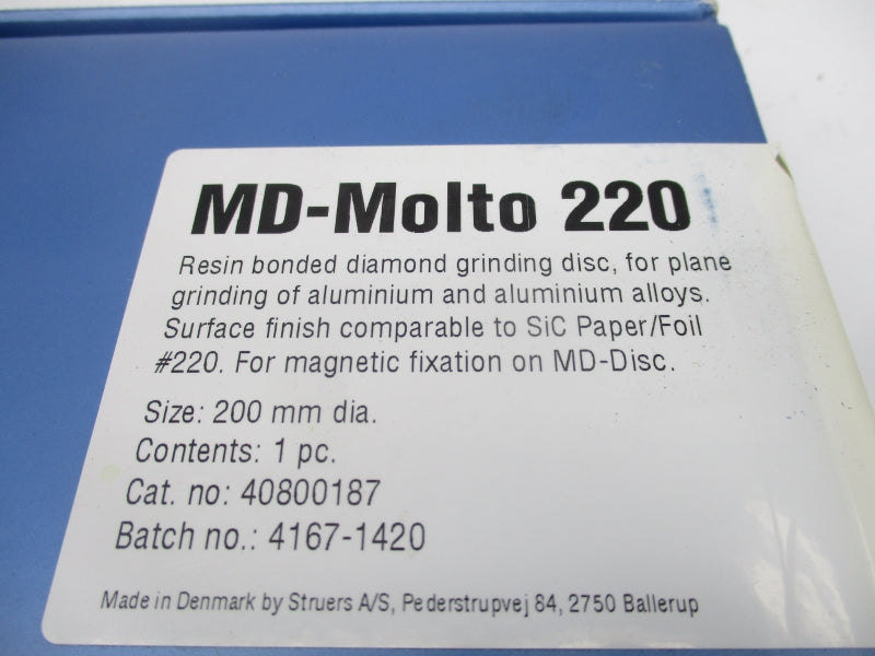 STRUERS 40800187 MD-MOLTO 220 NSFS