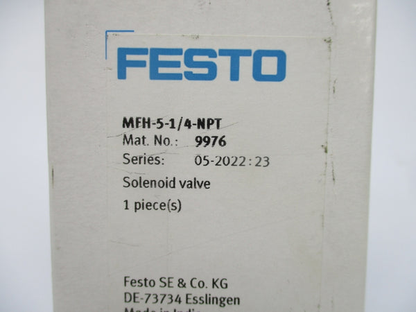 FESTO MFH-5-1/4-NPT 9976 36.25-116PSI NSMP