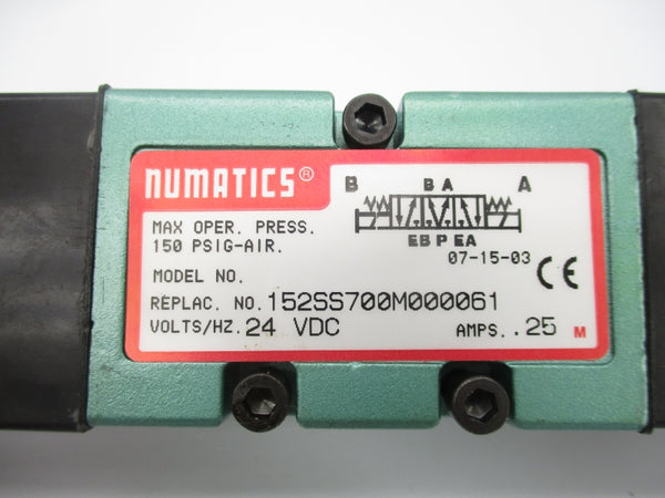 NUMATICS 152SS700M000061 24VDC 0.25A 150PSI NSNP