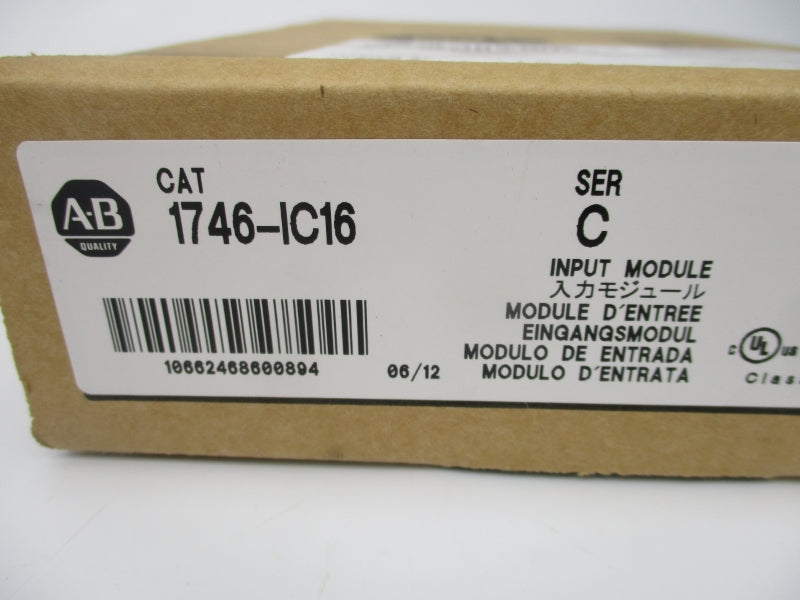 ALLEN BRADLEY 1746-IC16 SER. C 30-60VDC DATE: 2012 NSFS
