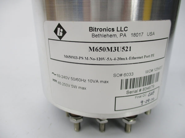 BITRONICS M650M3U521 115VAC NSMP