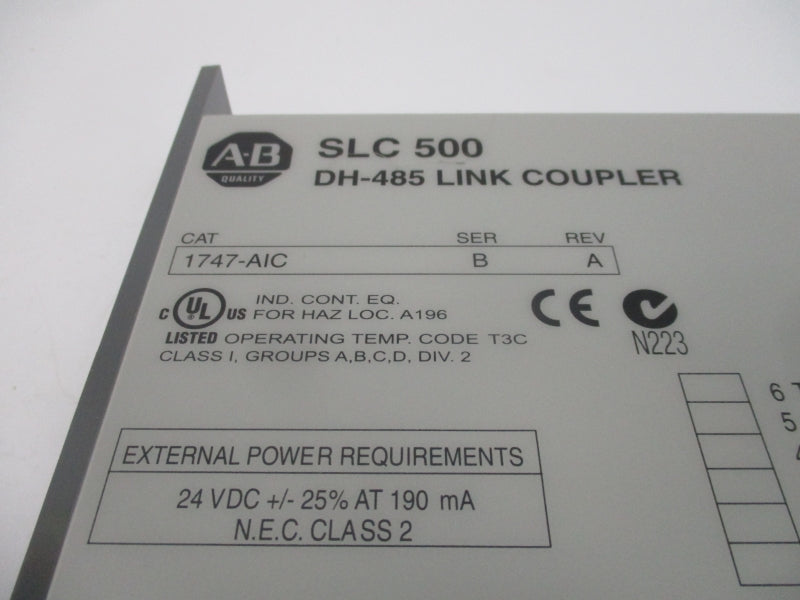 ALLEN BRADLEY 1747-AIC SER. B 24VDC REV. A NSMP