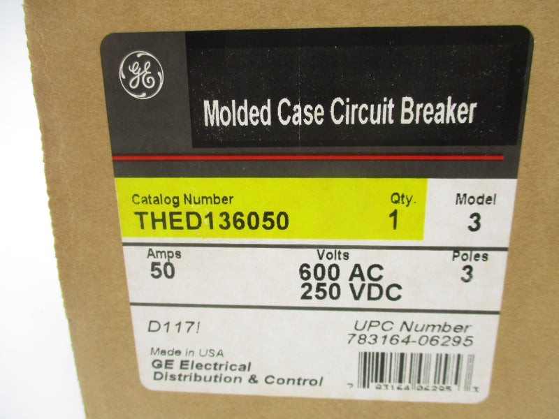 GENERAL ELECTRIC THED136050 600VAC 50A NSMP
