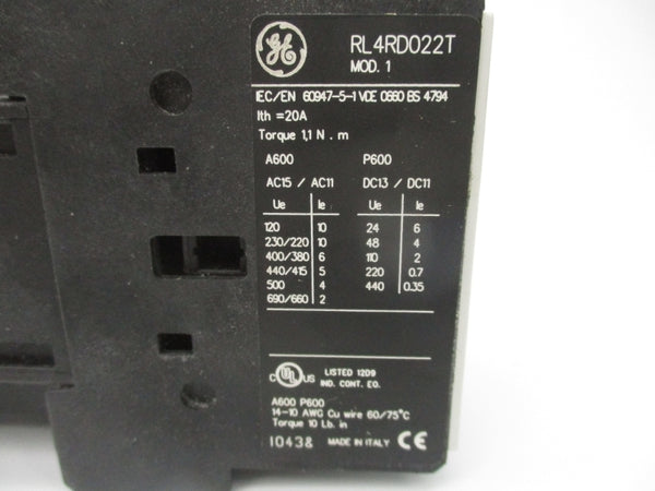 GENERAL ELECTRIC RL4RD022TD 24V NSMP