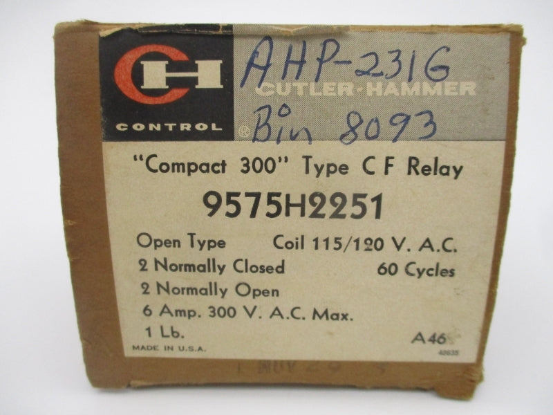 CUTLER HAMMER 9575H2251 115/120VAC NSMP