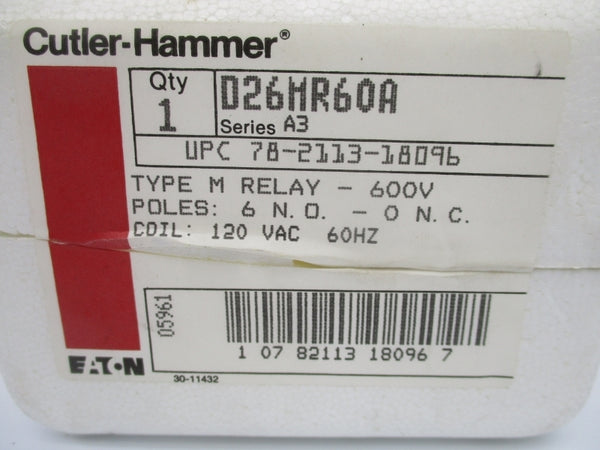 CUTLER HAMMER D26MR60A SER. A3 120VAC NSMP
