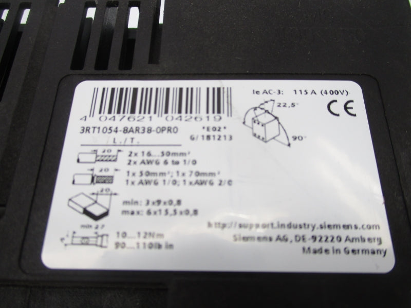 SIEMENS 3RT1054-8AR38-0PR0 440-480V NSNP