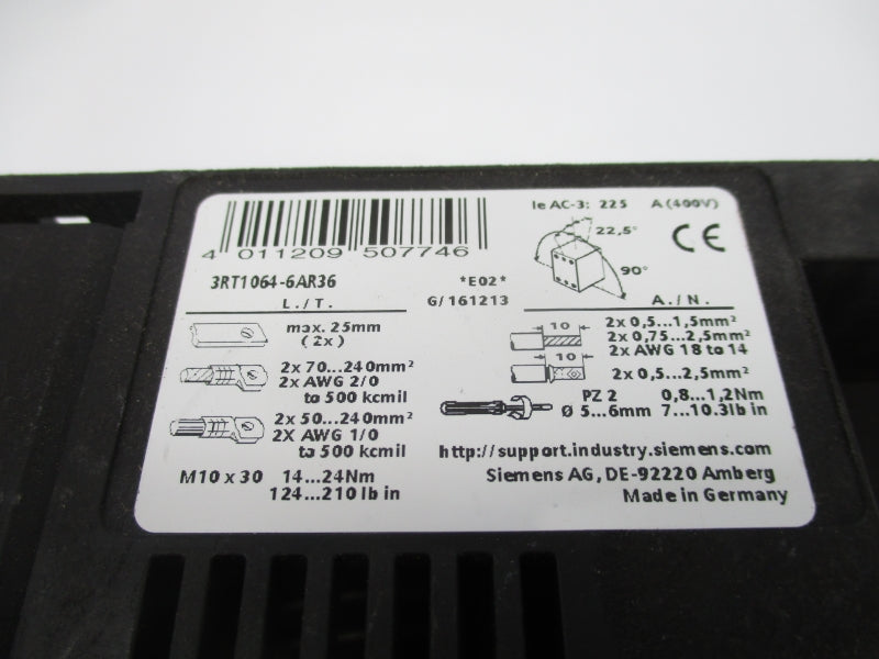 SIEMENS 3RT1064-6AR36 440-480V NSNP
