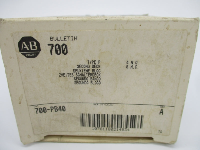 ALLEN BRADLEY 700-PB40 SER. A (GY/BL) NSMP