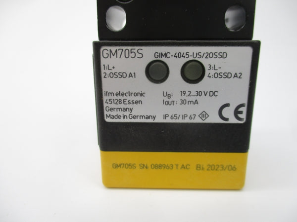 IFM EFECTOR GM705S GIMC-4045-US/2OSSD 19.2-30VDC NSMP