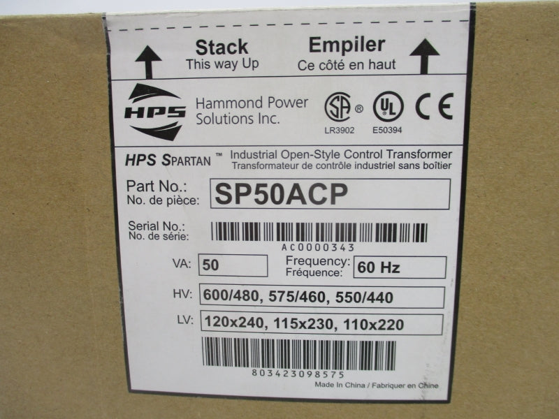 HAMMOND POWER SP50ACP 600V NSMP