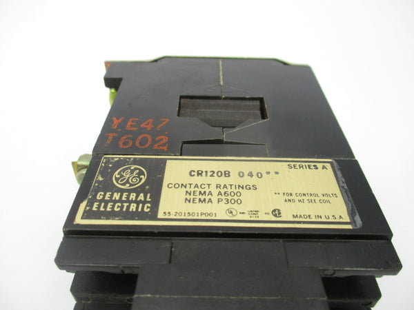 GENERAL ELECTRIC CR120B04022 SER. A 110/120V NSMP