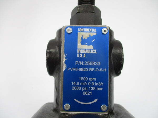 CONTINENTAL HYDRAULICS 256833 PVR-6B20-RF-O-6-H 2000PSI NSNP