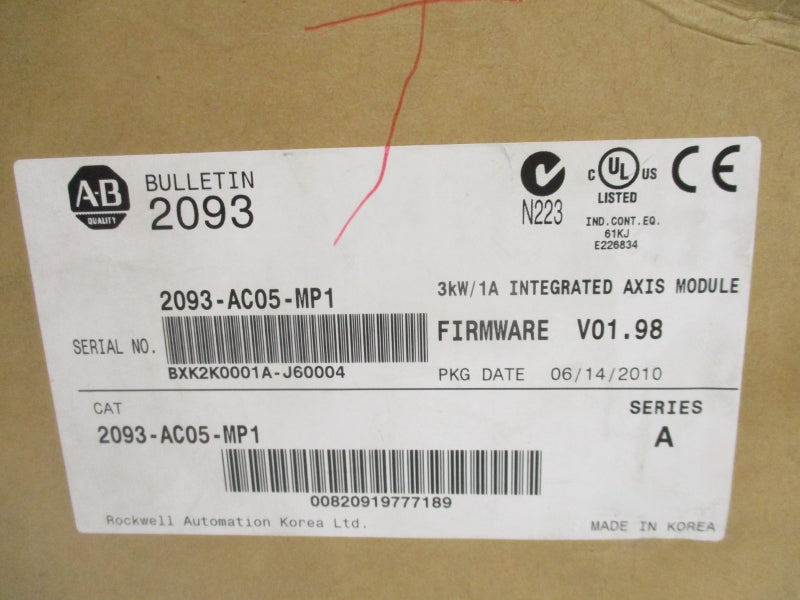ALLEN BRADLEY 2093-AC05-MP1 SER. A F/W 1.98 NSMP