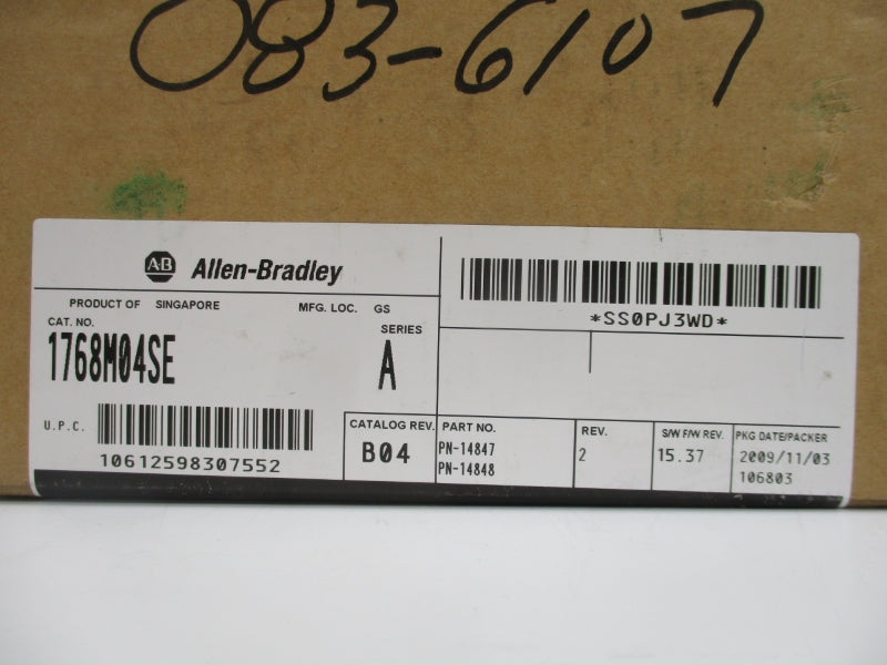 ALLEN BRADLEY 1768M04SE SER. A F/W 15.37 DATE: 2009 NSFS