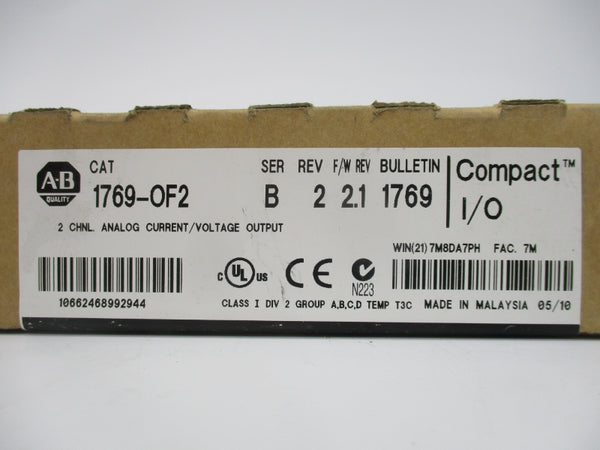 ALLEN BRADLEY 1769-OF2 SER. B F/W 2.1 DATE: 2010 REV. 2 NSFS