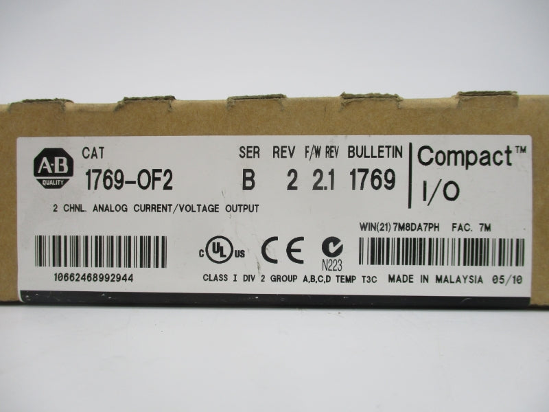 ALLEN BRADLEY 1769-OF2 SER. B F/W 2.1 DATE: 2010 REV. 2 NSFS