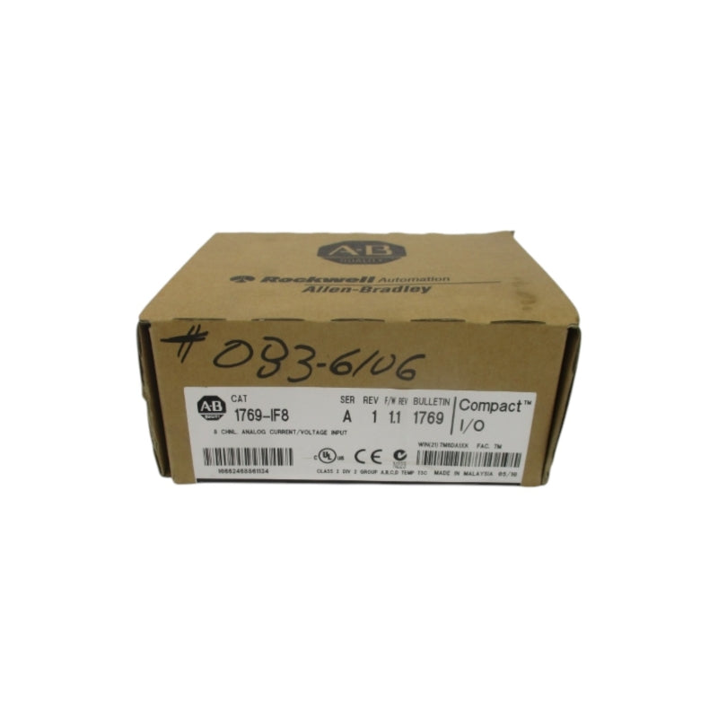 ALLEN BRADLEY 1769-IF8 SER. A F/W 1.1 DATE: 2010 REV. 1 NSFS
