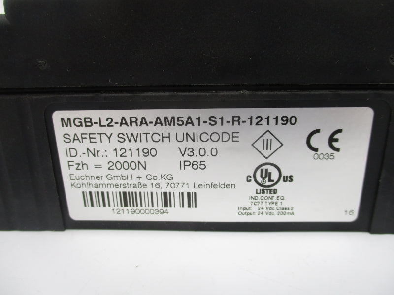 EUCHNER MGB-L2-ARA-AM5A1-S1-R-121190 NSMP