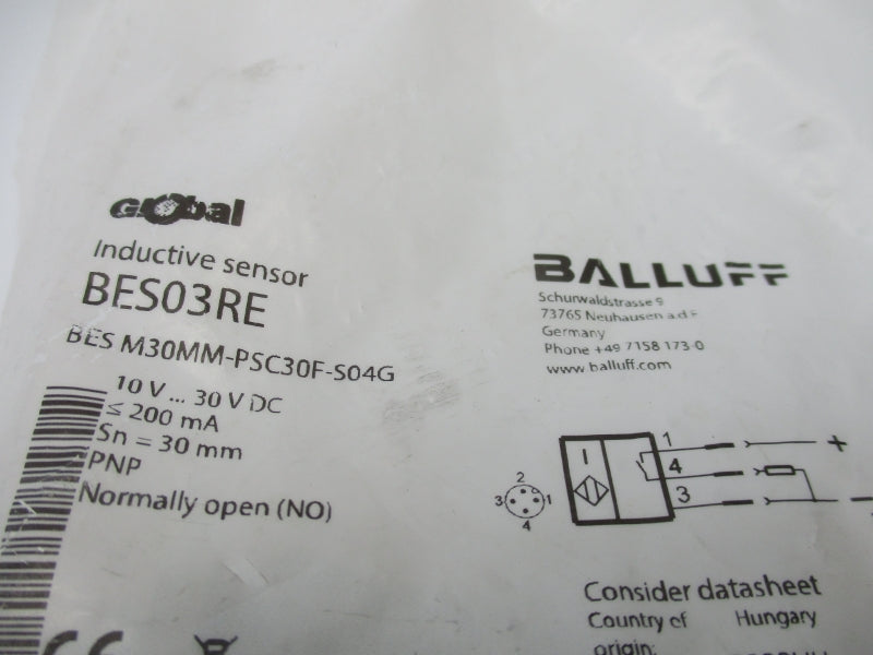 BALLUFF BES03RE BES M30MM-PSC30F-S04G 10-30VDC NSMP