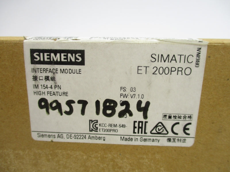 SIEMENS 6ES7 154-4AB10-0AB0 F/W 7.1.0 NSMP