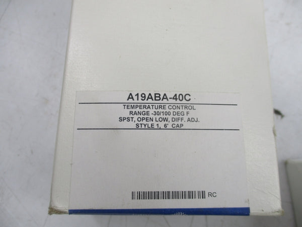 JOHNSON CONTROLS A19ABA-40C 240V 8A -30-100'F NSMP