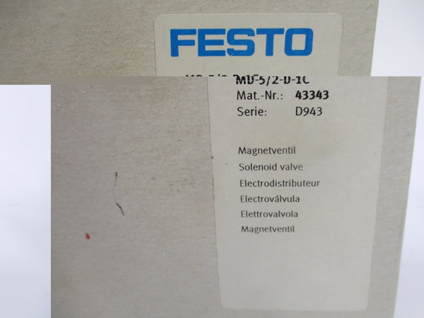 FESTO MD-5/2-D-1C 43343 24VDC NSMP