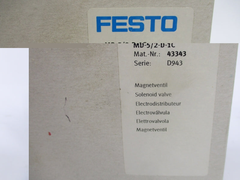 FESTO MD-5/2-D-1C 43343 24VDC NSMP