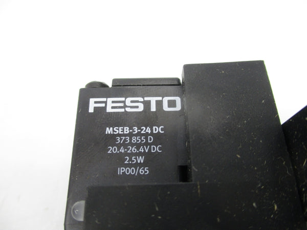 FESTO MEBH-5/3E-D-1-ZSR-C 184497 20.4-26.4VDC 45-145PSI NSMP